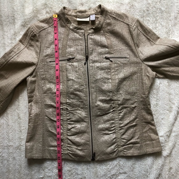 Chico's Metallic Tan Jacket - Picture 8 of 8